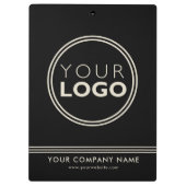 Porte-bloc Logo de l'entreprise Houndstooth Black Off-white B (Dos)