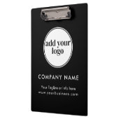 Porte-bloc Logo de l'entreprise moderne Black Business Custom (Gauche)