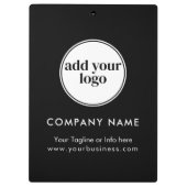 Porte-bloc Logo de l'entreprise moderne Black Business Custom (Dos)