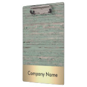 Porte-bloc Logo de l'entreprise moderne Gold Faux Foil Bois (Gauche)