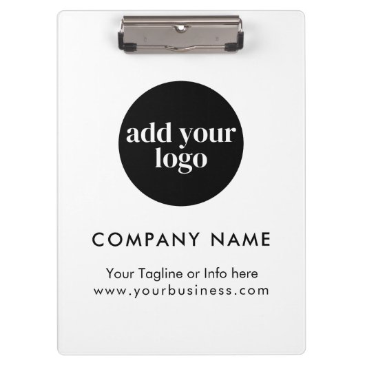 Porte-bloc Logo de l'entreprise moderne White (Devant)