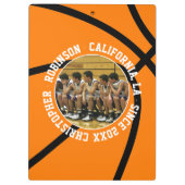 Porte-bloc Logo de l'équipe sportive et texte personnalisé (Dos)