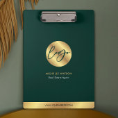 Porte-bloc Logo d'entreprise Emerald Green & Gold Promotionne
