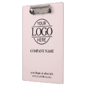Porte-bloc Logo d'entreprise moderne rose simple personnalisé (Gauche)