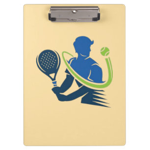 Porte-bloc Logo du club de tennis - Action dynamique, Style s