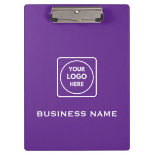 Porte-bloc logo entreprise violet Pro