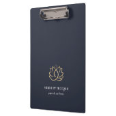Porte-bloc Logo Navy & Gold Lotus (Gauche)