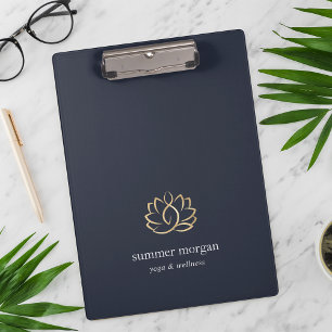 Porte-bloc Logo Navy & Gold Lotus