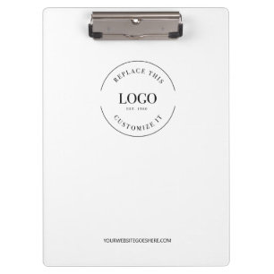 Porte-bloc Logo personnalisé minimaliste blanc de marque simp