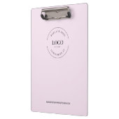 Porte-bloc Logo Personnalisé Minimaliste Marqué Simple Rose (Gauche)