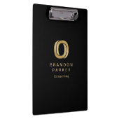 Porte-bloc Logo professionnel simple Gold sur Noir (Swatch)