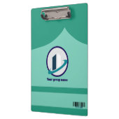 Porte-bloc Logo & QR CODE fond vert (Gauche)