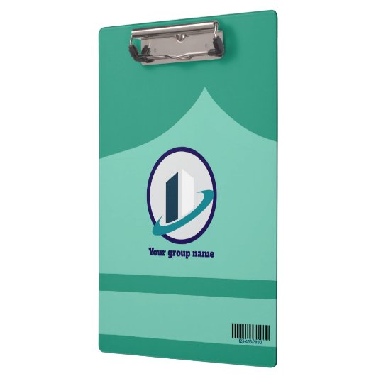 Porte-bloc Logo & QR CODE fond vert (Gauche)