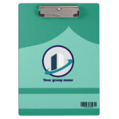 Porte-bloc Logo & QR CODE fond vert (Devant)