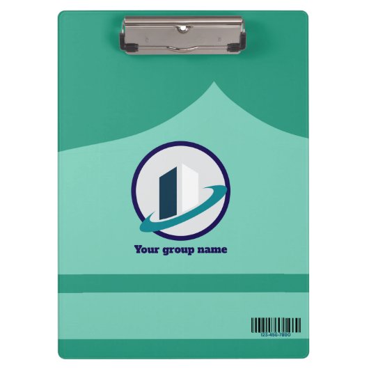 Porte-bloc Logo & QR CODE fond vert (Devant)