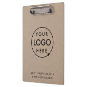 Porte-bloc Logo Rustique Kraft | Entreprise moderne (Gauche)