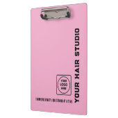 Porte-bloc logo Salon de coiffure Black Pink Pro (Gauche)