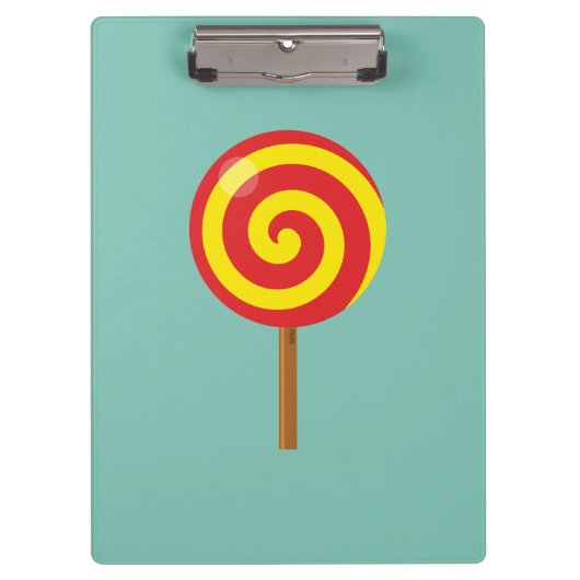 Porte-bloc Lollipop rouge spirale (Devant)