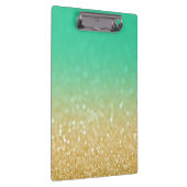 Porte-bloc L'or et les parties scintillantes turquoises (Swatch)