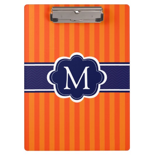 Porte-bloc L'orange barre l'initiale faite sur commande de (Devant)