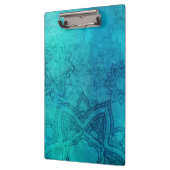 Porte-bloc Lotus texturé bleu (Gauche)