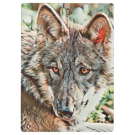 Porte-bloc loup cinglé (Dos)