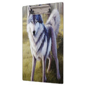 Porte-bloc Loup coloré debout (Gauche)