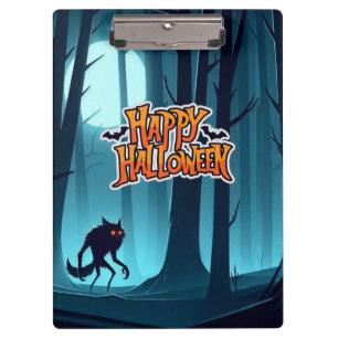 Porte-bloc Loup-garou d'Halloween et citrouilles