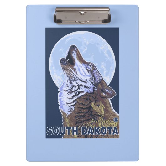 Porte-bloc Loup gris HowlingSouth Dakota (Devant)