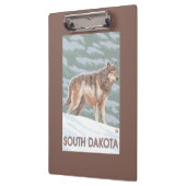Porte-bloc Loup gris StandingSouth Dakota (Gauche)