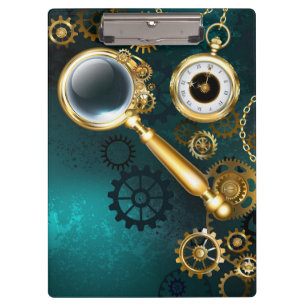 Porte-bloc Loupe en style Steampunk