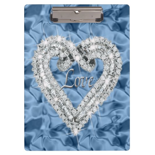 Porte-bloc Love Blue Diamond Heart Porte - bloc (Devant)