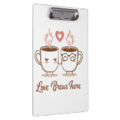 Porte-bloc Love Brews Here - Cute Romantique Couple de café (Swatch)