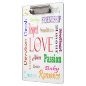 Porte-bloc Love Synonyms par Shirley Taylor (Gauche)