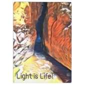 Porte-bloc Lumière à la fin d'une Crevasse sur la côte (Dos)