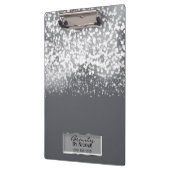 Porte-bloc Lumière argentée brillante Chic Glam Personnalisé (Gauche)