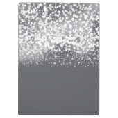 Porte-bloc Lumière argentée brillante Chic Glam Personnalisé (Dos)