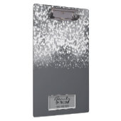 Porte-bloc Lumière argentée brillante Chic Glam Personnalisé (Swatch)