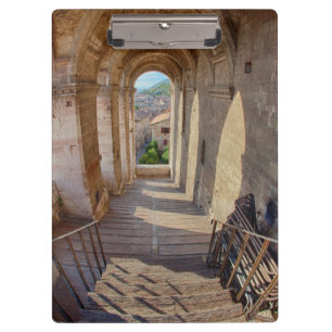 Porte-bloc Lumière du soir sur des bâtiments couverts de fleu