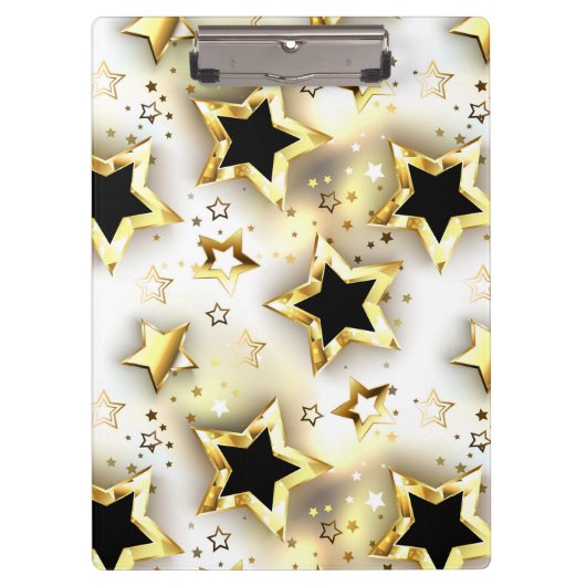 Porte-bloc Lumière transparente avec étoiles or (Devant)