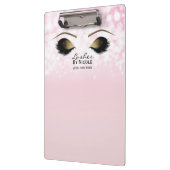 Porte-bloc Lumières roses Boucles d'yeux de maquillage or (Gauche)