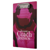 Porte-bloc Lutte Merci Entraîneur Silhouette Rouge (Gauche)