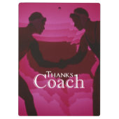 Porte-bloc Lutte Merci Entraîneur Silhouette Rouge (Dos)