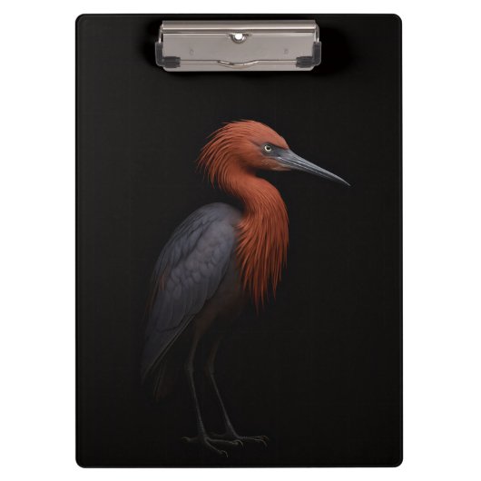 Porte-bloc Luxe Noir 4, Aigrette Roussâtre (Devant)