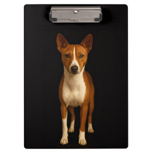 Porte-bloc Luxe Noir 4, Chien Basenji Élégant