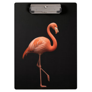 Porte-bloc Luxe Noir 4, Flamant Rose
