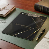 Porte-bloc Luxe noir or élégant avocat abstrait Office