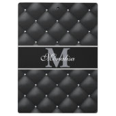 Porte-bloc luxurious black design monogramed personalized (Dos)
