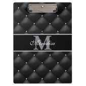 Porte-bloc luxurious black design monogramed personalized   (Devant)