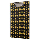 Porte-bloc Luxury  Black Gold Foil Hearts  (Gauche)